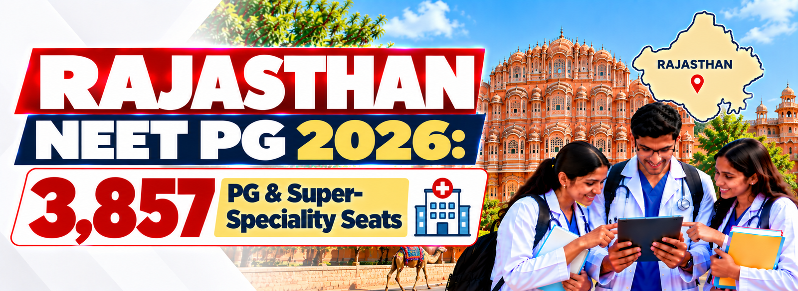 Rajasthan NEET PG 2026: 3,857 PG & Super-Speciality Seats